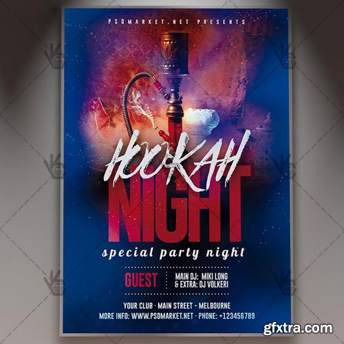 HOOKAH NIGHT FLYER – PSD TEMPLATE