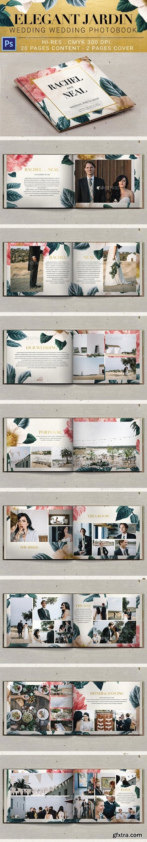 Graphicriver - Elegant Jardin Wedding Photobook 16014412
