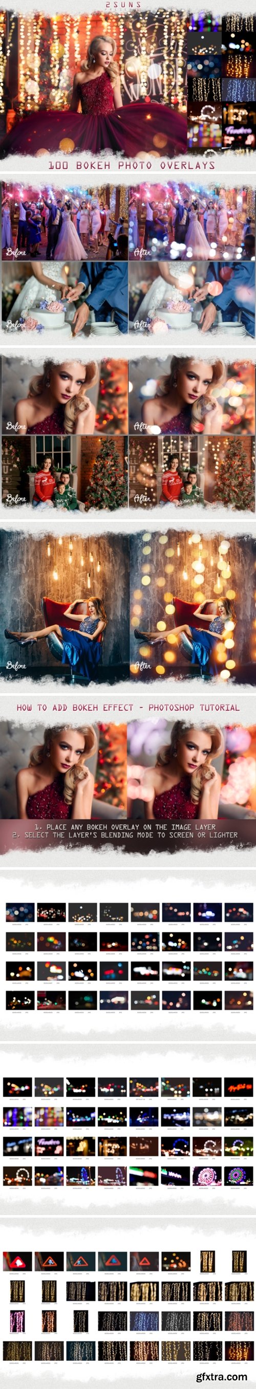 100 Bokeh Lights Effect Photo Overlays 1348506