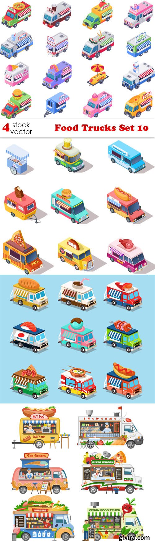 Vectors - Food Trucks Set 10