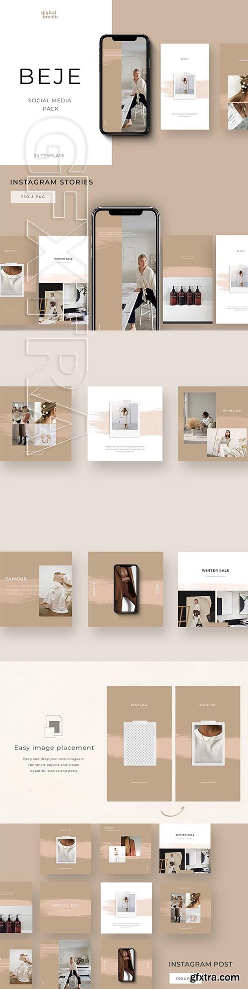 CreativeMarket - BEJE social media pack 3707237