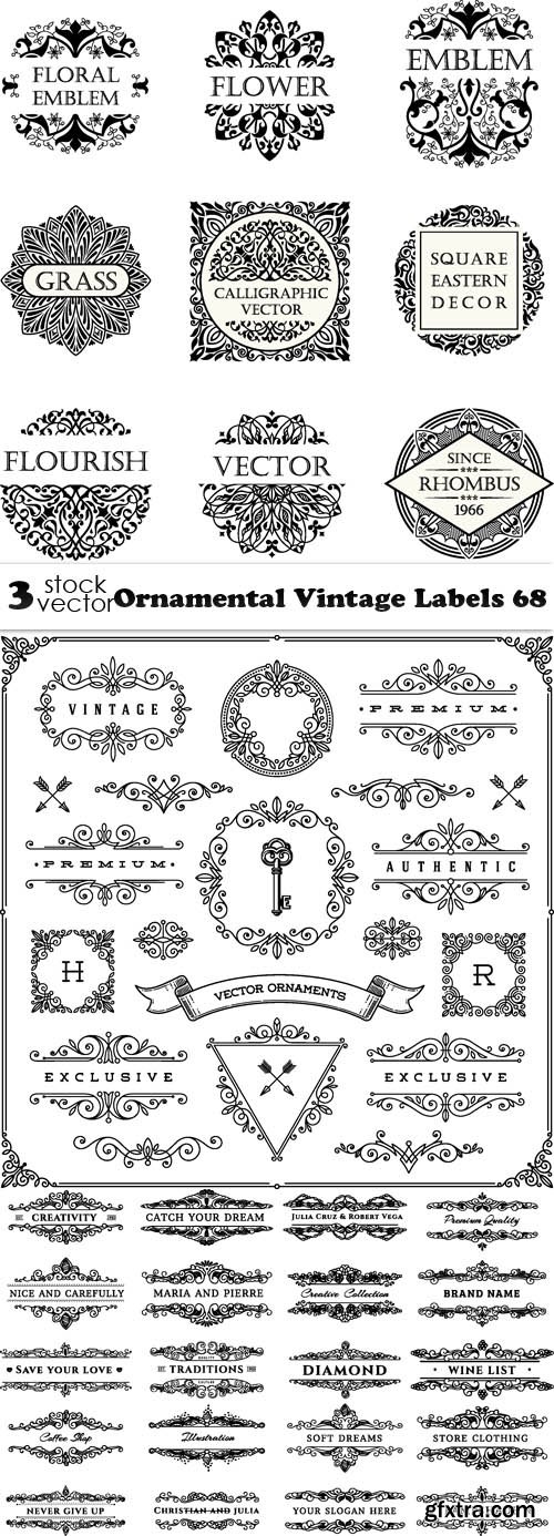 Vectors - Ornamental Vintage Labels 68