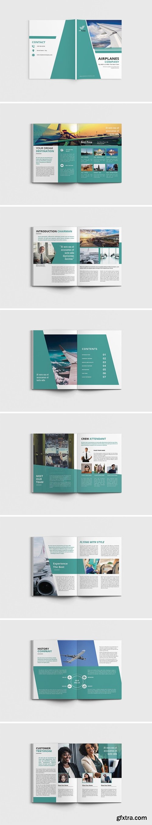 Jetcore - A4 Airlines Brochure Template