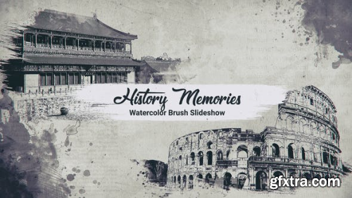 Videohive History Memories // Watercolor Brush Slideshow 23766732