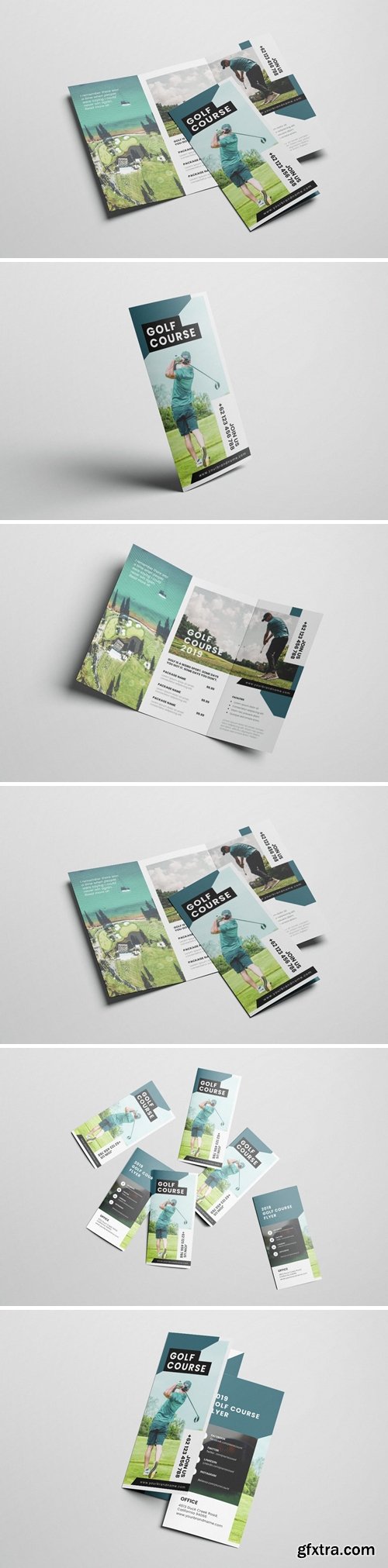 Creative Golf AI and PSD Trifold Brochure