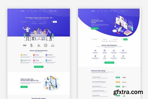 Jadrian - Job Portal PSD Template