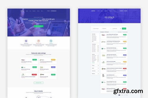 Jadrian - Job Portal PSD Template