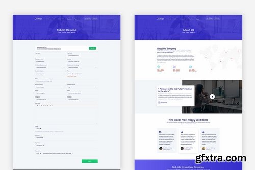 Jadrian - Job Portal PSD Template