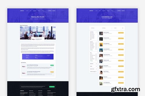 Jadrian - Job Portal PSD Template