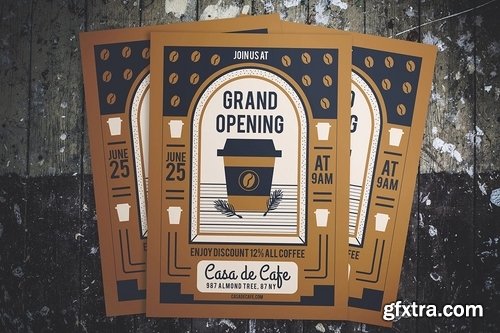 Cafe Grand Opening Flyer