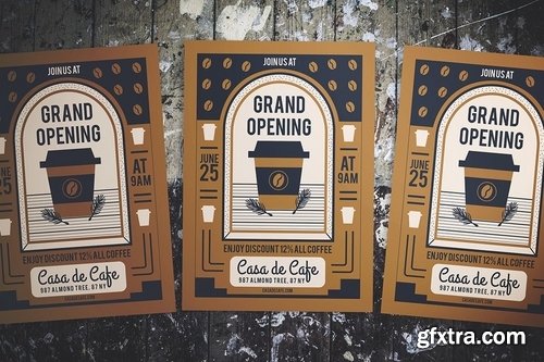 Cafe Grand Opening Flyer