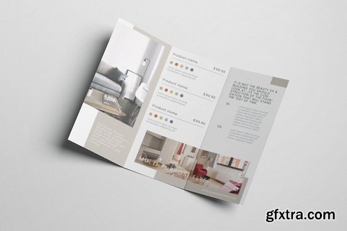 Interior Design AI and PSD Trifold Brochure