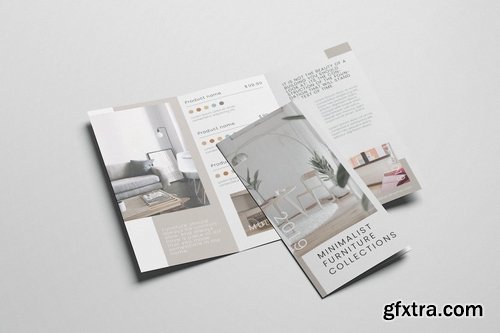 Interior Design AI and PSD Trifold Brochure