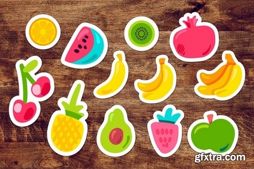 Happy Fruits Patches Set