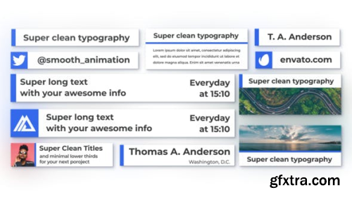 VideoHive Super Clean Lower Thirds 23457437