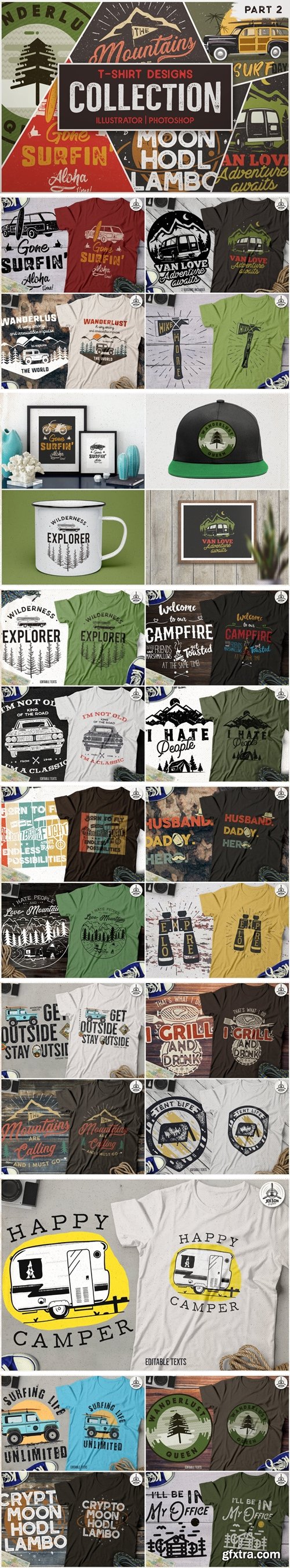 T-Shirt Designs Retro Collection. Part 2