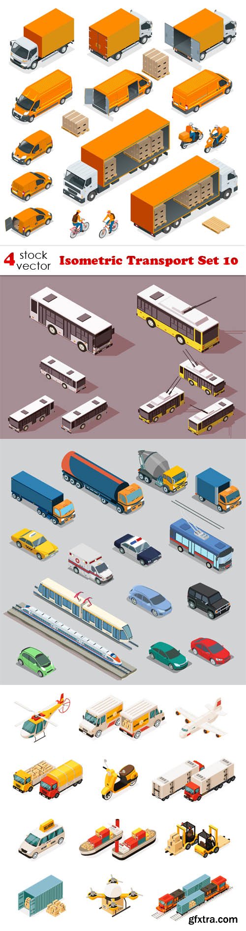 Vectors - Isometric Transport Set 10