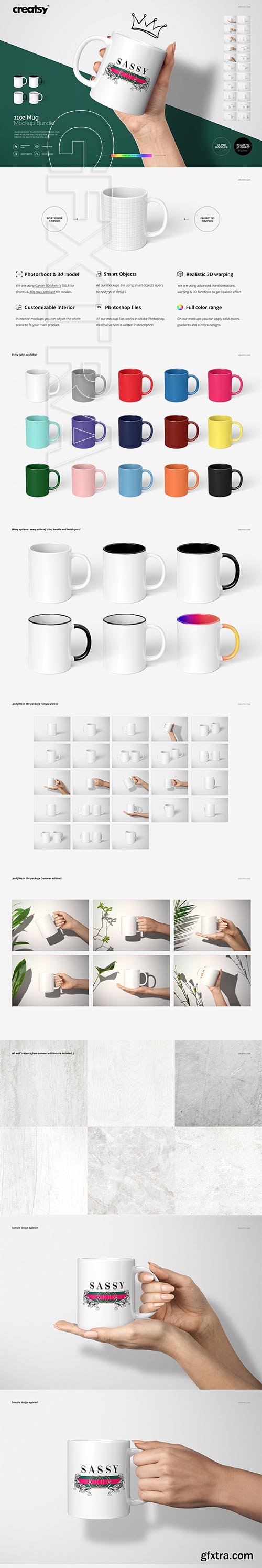 CreativeMarket - 11oz Mug Mockup Bundle 3754561