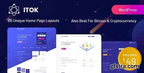 ThemeForest - ITok v1.1.6 - ICO and Cryptocurrency WordPress Theme 21585208