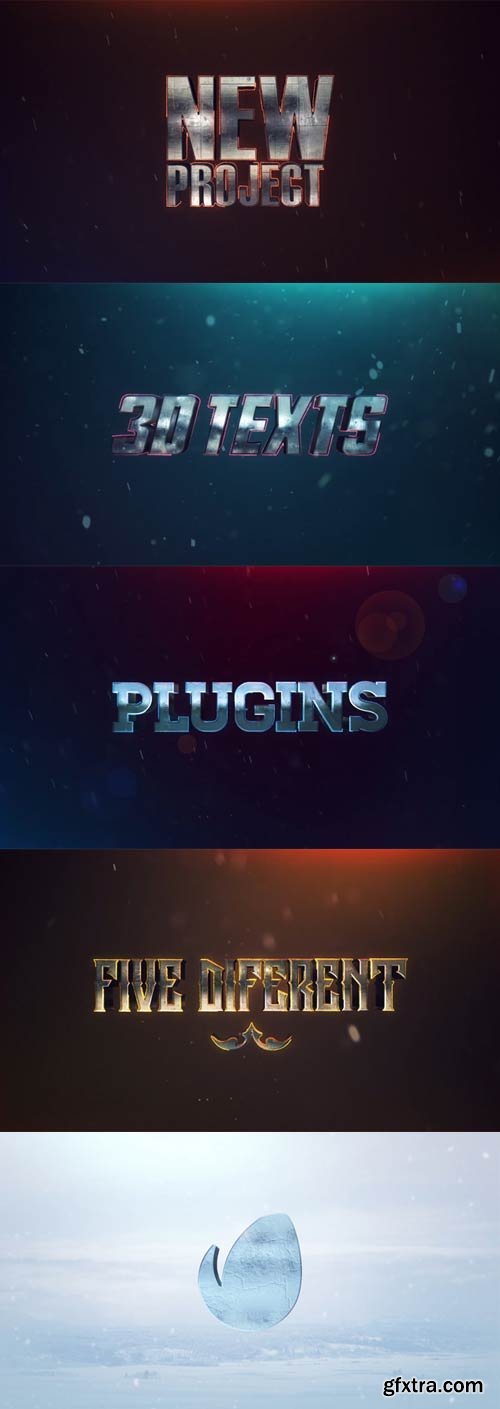 Videohive - 3D Texts Effects - No Plugins - 21849195