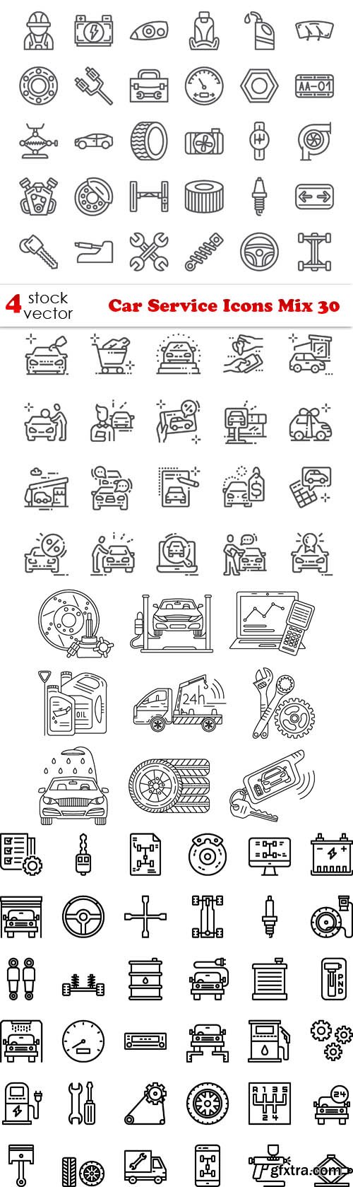 Vectors - Car Service Icons Mix 30