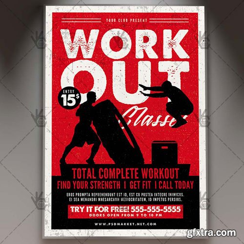 WORKOUT FLYER – PSD TEMPLATE