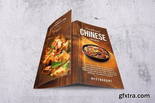 Chinese A4 & US Letter Trifold Food Menu V2