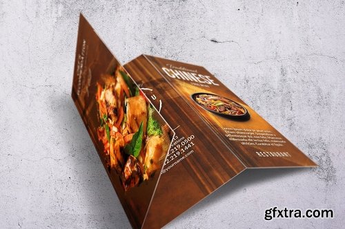 Chinese A4 & US Letter Trifold Food Menu V2