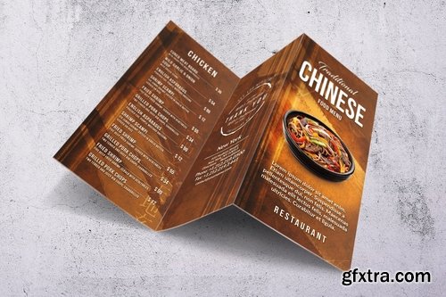 Chinese A4 & US Letter Trifold Food Menu V2