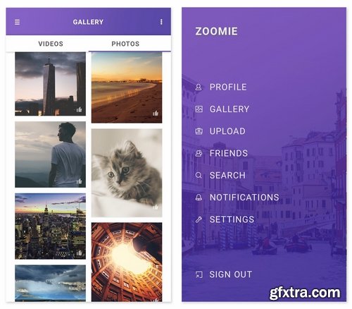 Zoomie - Social Media Mobile APP for Figma