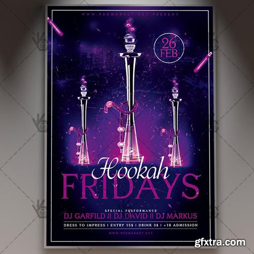 Hookah Fridays Flyer – PSD Template