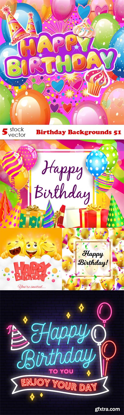 Vectors - Birthday Backgrounds 51