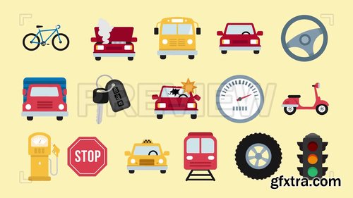 Auto And Road Icons Pack 208472