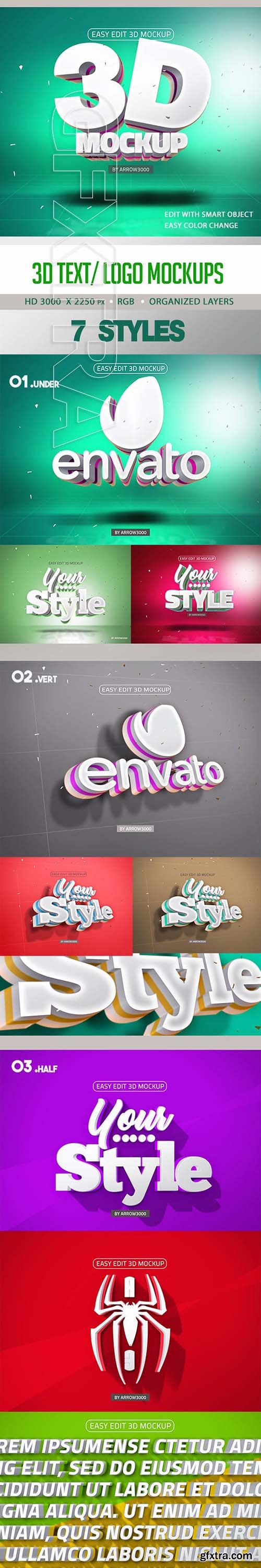 GraphicRiver - 3D Text Logo Mockup 23720872