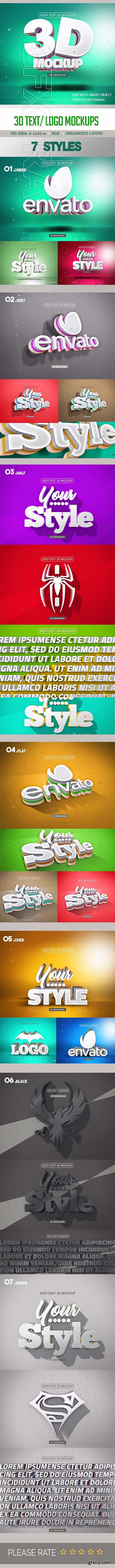 GraphicRiver - 3D Text Logo Mockup 23720872