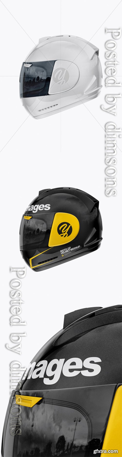 Moto GP Helmet Mockup - Side View 25088