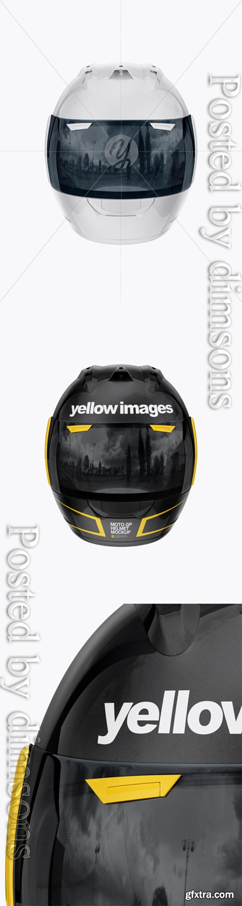 Moto GP Helmet Mockup - Front View 24958