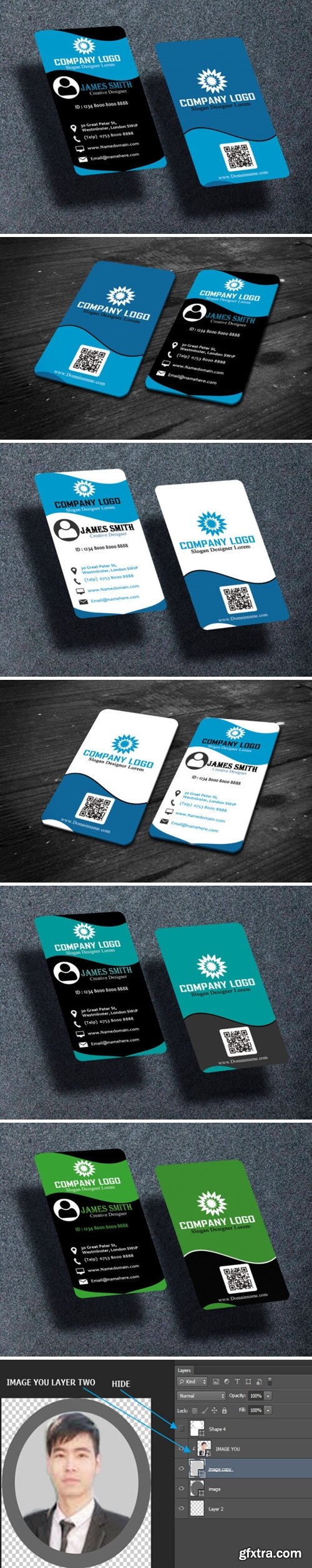 Modern Vertical Business Card