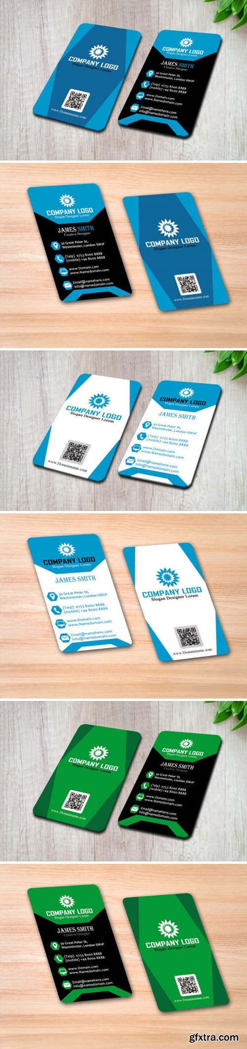 Modern Vertical Business Card