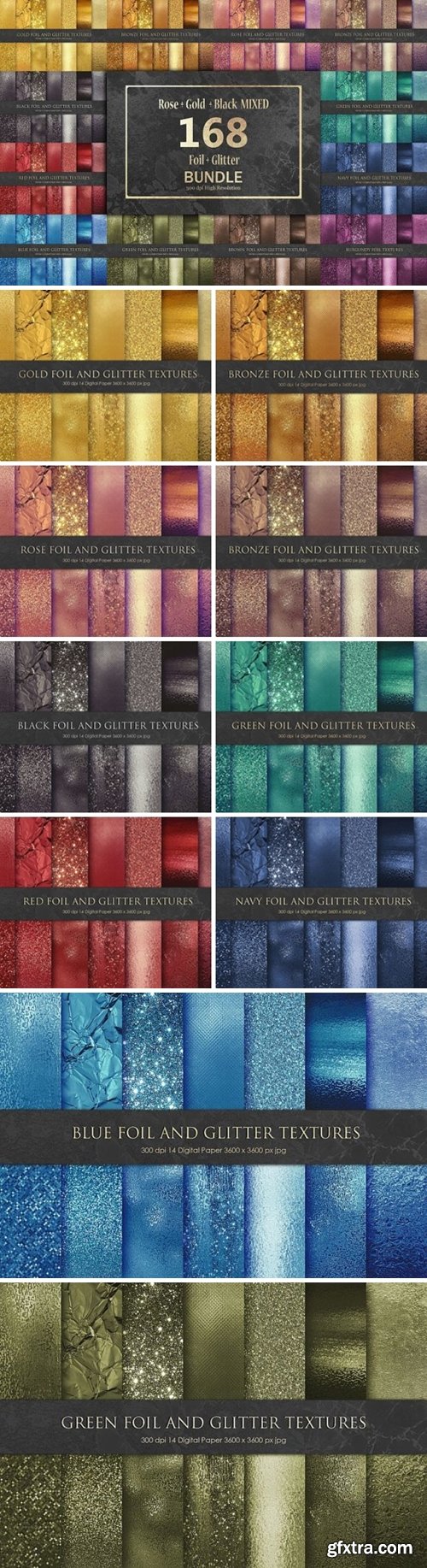 Foil and Glitter Bundle 168 Textures