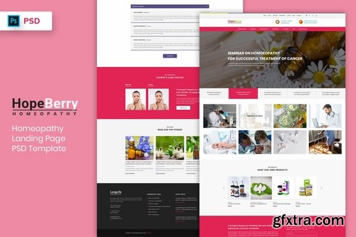 Homeopathy - Landing Page PSD Template