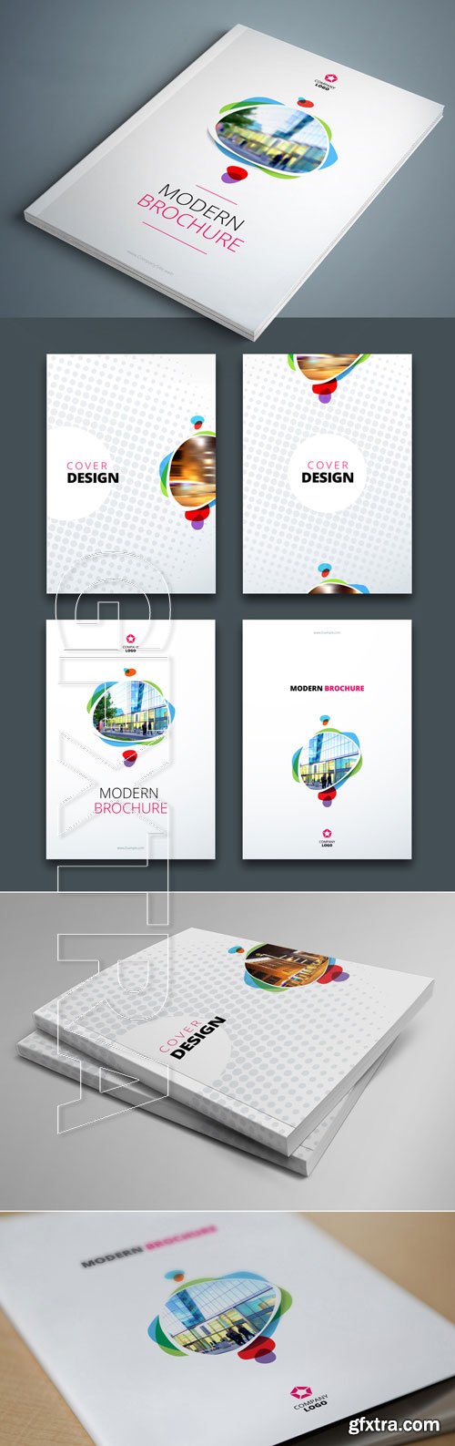 Geometric Accent Business Report Cover Layouts