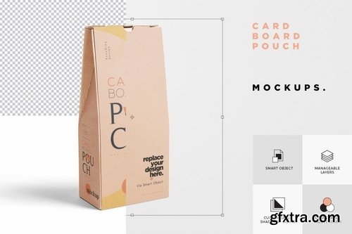 Cardboard Pouch Mockups