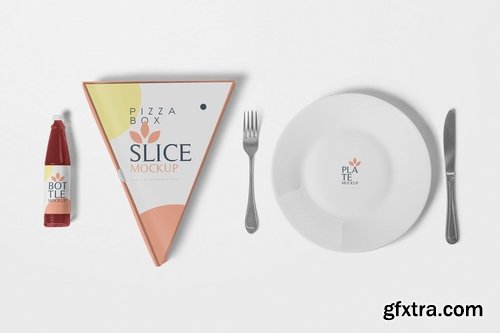 Pizza Slice Box Mockups