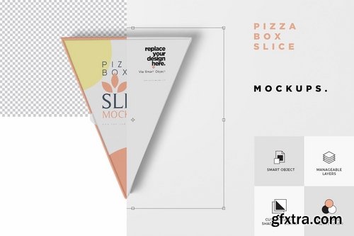 Pizza Slice Box Mockups