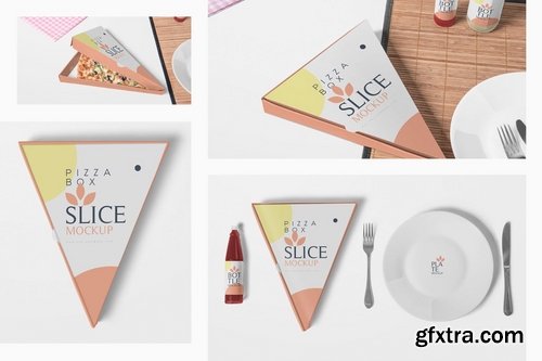 Pizza Slice Box Mockups