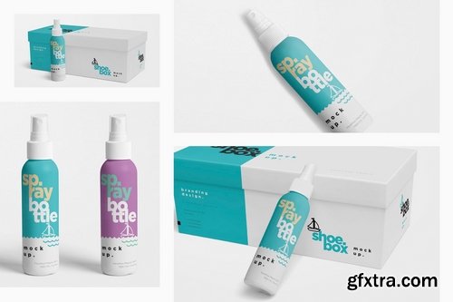 Plastic Spray Bottle Mockups