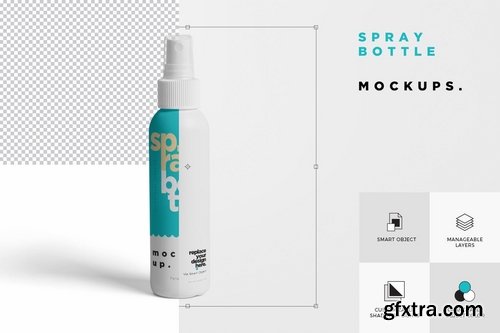 Plastic Spray Bottle Mockups