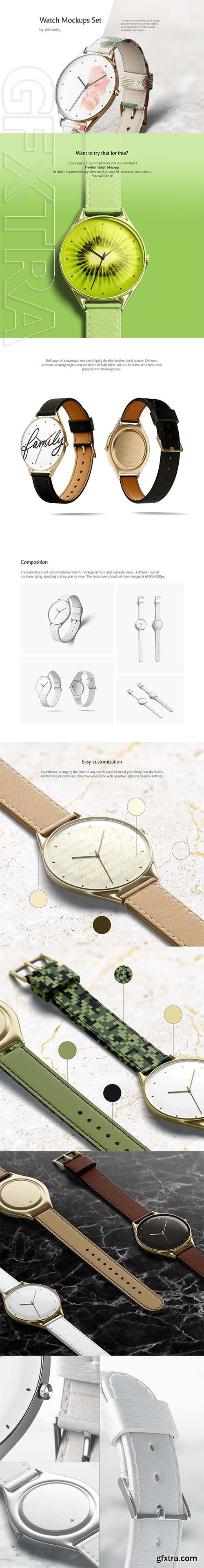 CreativeMarket - Watch Mockups Set 3764529