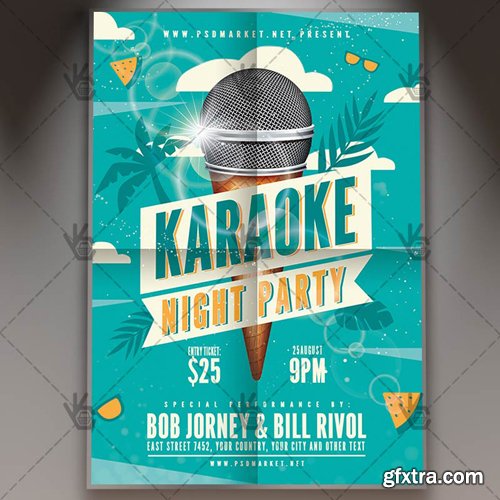 Karaoke Flyer – PSD Template